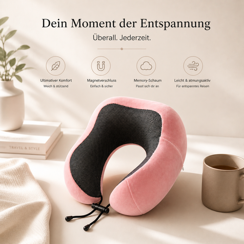 Memory Foam Nackenkissen mit ergonomischer 360° Nackenstütze