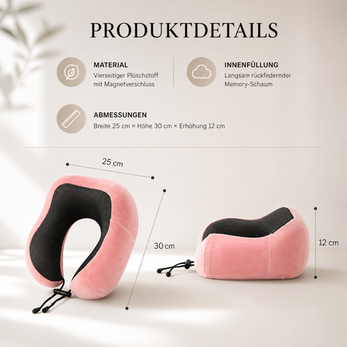 Memory Foam Nackenkissen mit ergonomischer 360° Nackenstütze