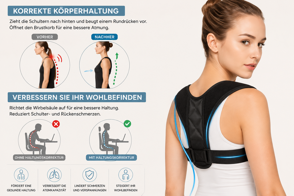 Back Posture Correction Belt Hunchback Corrector Adult Men and Women Sitting Posture Correction Belt Shoulder Straight Back