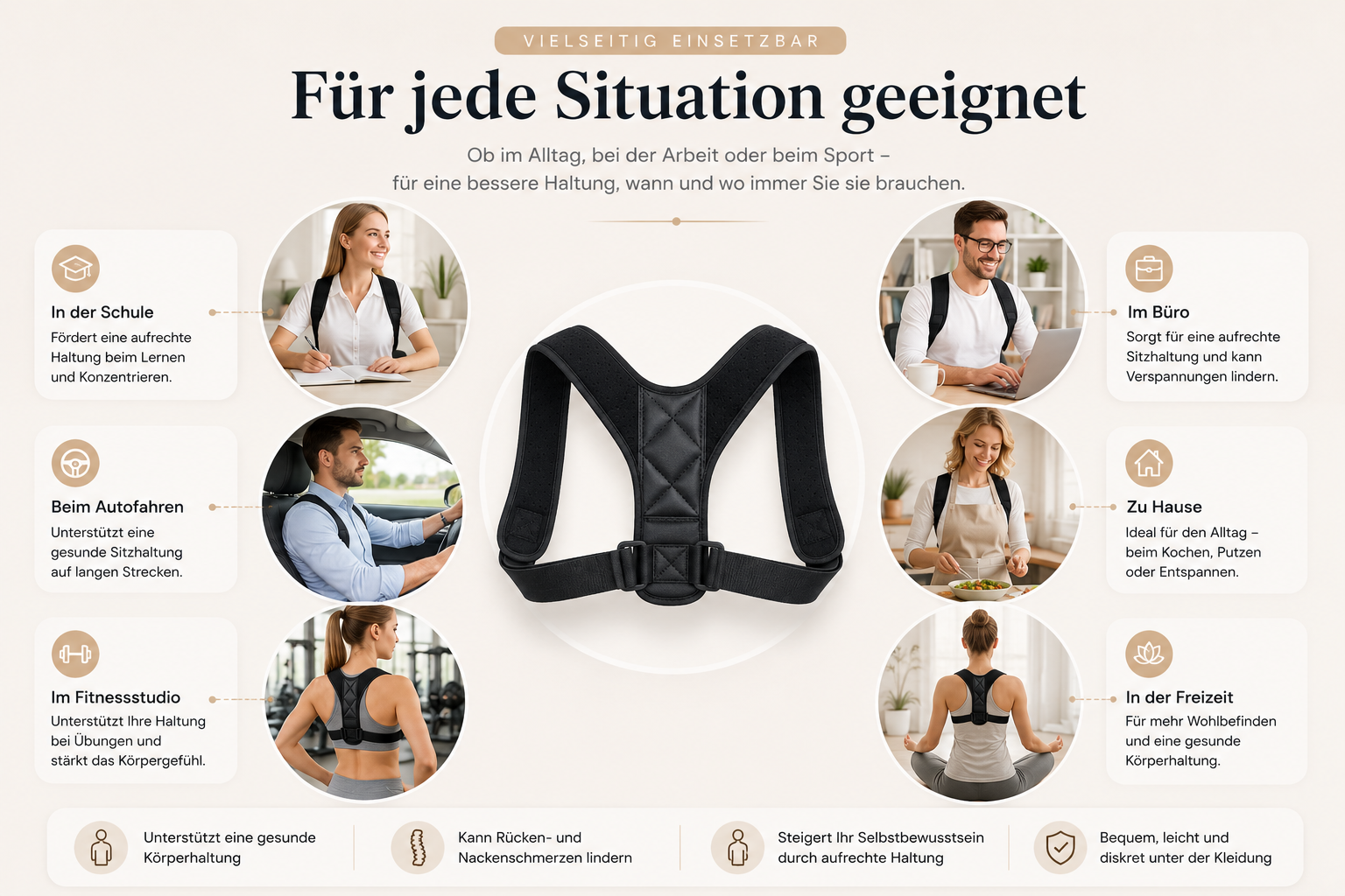 Back Posture Correction Belt Hunchback Corrector Adult Men and Women Sitting Posture Correction Belt Shoulder Straight Back
