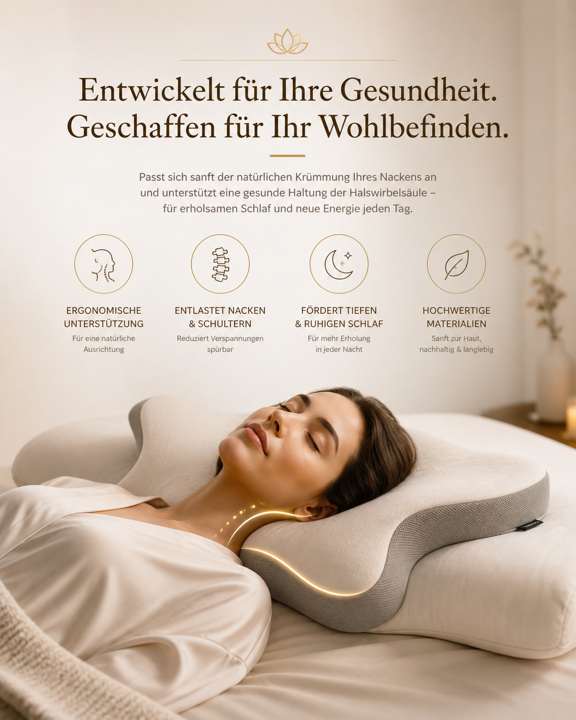 Kühl-Nackenkissen gegen Schwitzen & Nackenschmerzen
